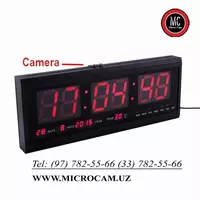 HD-FullHD-2K-4K yashirin videokamerali elektron soat MICRO-CAM