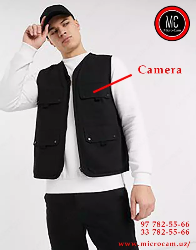 O'rnatilgan mikro audio video kamerali yelek - 1 100 000 so'mdan
