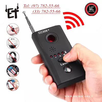 Детектор скрытых видеокамер и GSM/GPS прослушек (модель СС308+)