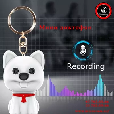 Мини диктофон в форме брелока "Кот" Только в розницу