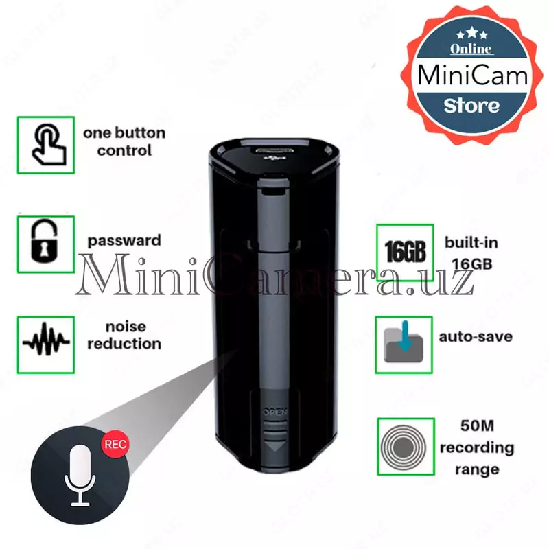 1 050 000 сум Мини диктофон – 100 часов записи