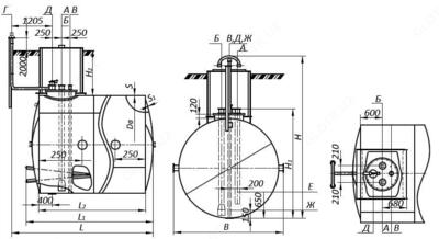 Резервуар горизонтальный цилиндрический РГ-100 - 122 447 887 сум / шт.