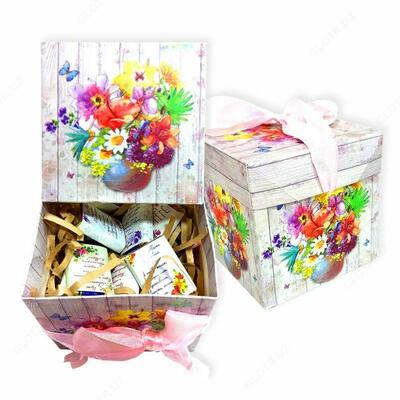 Изготовление конфет с пожеланиями "Коробка с горшочком"