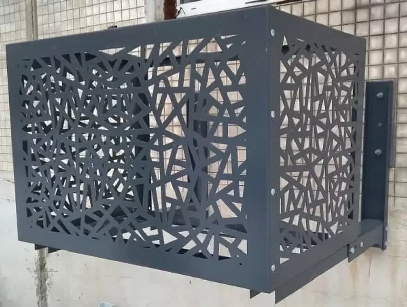 Декоративная корзина для кондиционера (черная) Модель № 1