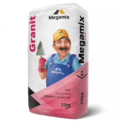 Granit, marmar va travertin uchun yopishtiruvchi Megamix Granit, 25 kg