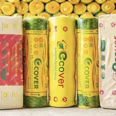 ECOVER минеральная вата в рулонах с фольгой 15kv - 207 000 сум / рулон