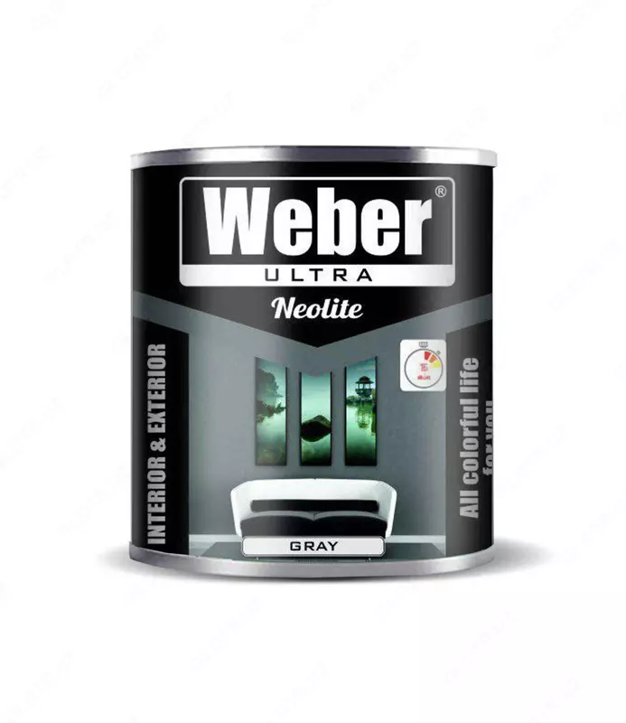 Weber серая краска неолит 2.5 кг