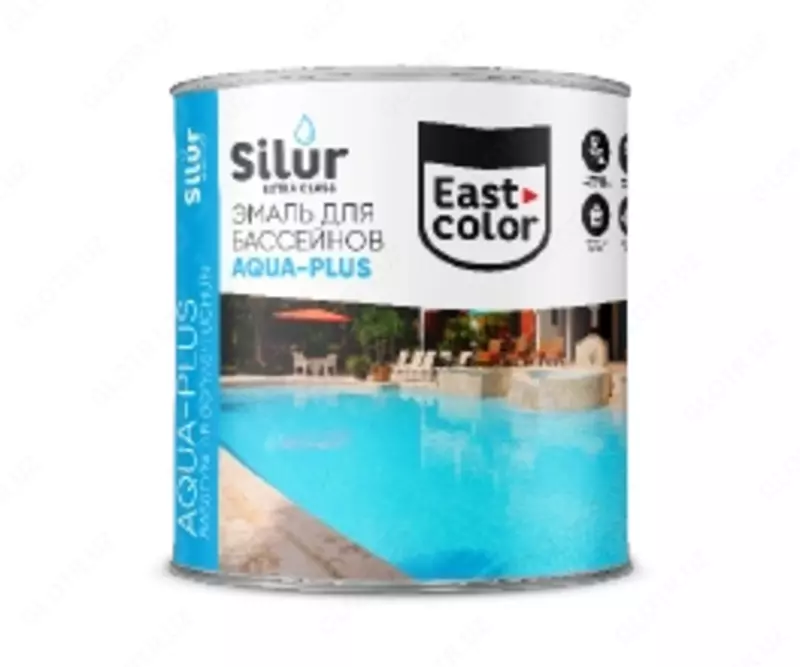 Эмаль для бассейна EAST COLOR AQUA-PLUS 3кг