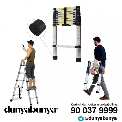 Телескопическая лестница 10+10