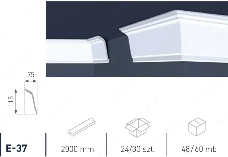 Тяги из лепнины E37 (30) 115*75 MARBET