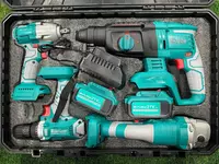Набор инструмента 2х аккумуляторов (Перфоратор+балгарка+Дрель+Гайкаверт) 4в1 ШТУРМ
