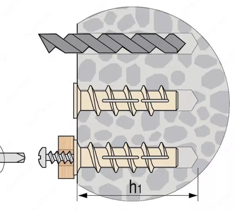 Dubеl plastmassa (probka) (20sht) gazoblok (gazobeton) 60*50