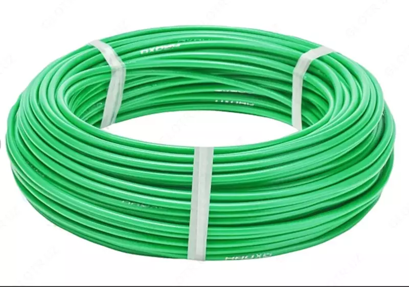 Трос (рулон) ПВХ (оболочка)зеленый 3 мм (300 метр)