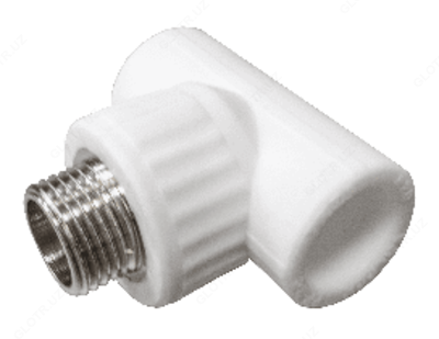 Тройник переходной с наружной резьбой 20х1/2"х20 (100/25) (Valfex)