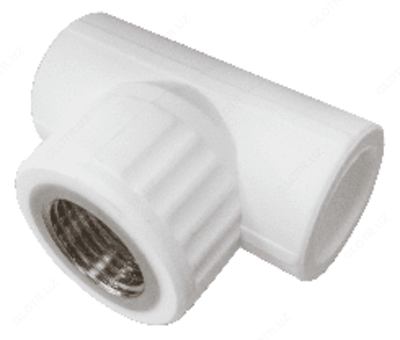 Тройник переходной с внутренней резьбой 25х3/4"х25 (45/15) (Valfex)