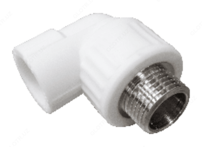 Угольник переходной с наружной резьбой 25х1/2" (90/15) (Valfex)