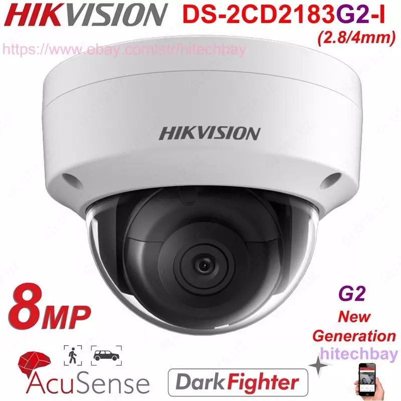 Купольная IP видеокамера HIKVISION DS-2CD2183G2-I (4K)-AcuSense