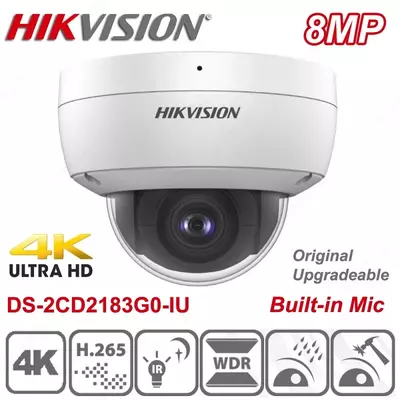 Купольная IP видеокамера HIKVISION DS-2CD2183G0-IU (4K)