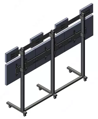 Video devor monitorlari uchun zamin stendi Video devor monitorlari uchun zamin stendi