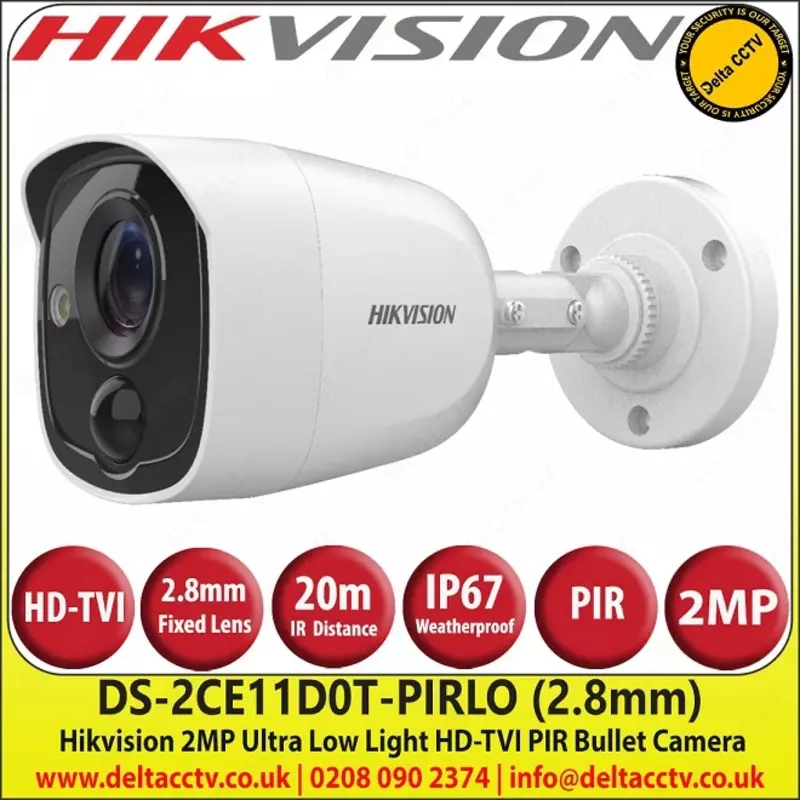 Цилиндрическая видеокамера Hikvision DS-2CE11D0T-PIRLО