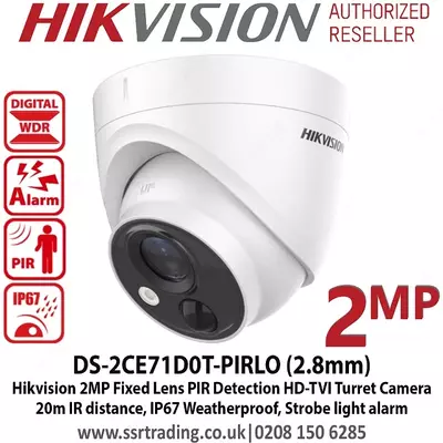 Купольная видеокамера Hikvision DS-2CE71D0T-PIRLO