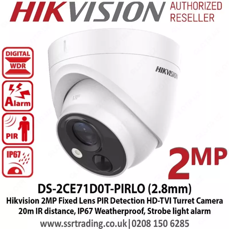 Купольная видеокамера Hikvision DS-2CE71D0T-PIRLO
