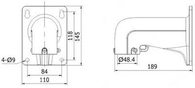 Hikvision DS-1618zj xavfsizlik kamerasi braketi