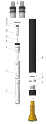 Пневмоударники DMR4-DHD340A MX 531.00; DMR4-DHD340A MX 532.00 и коронки буровые - Цена по запросу