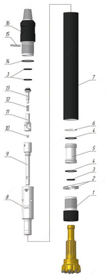 Пневмоударник DMS4-M40 MX 548.00 и коронки буровые - Цена по запросу