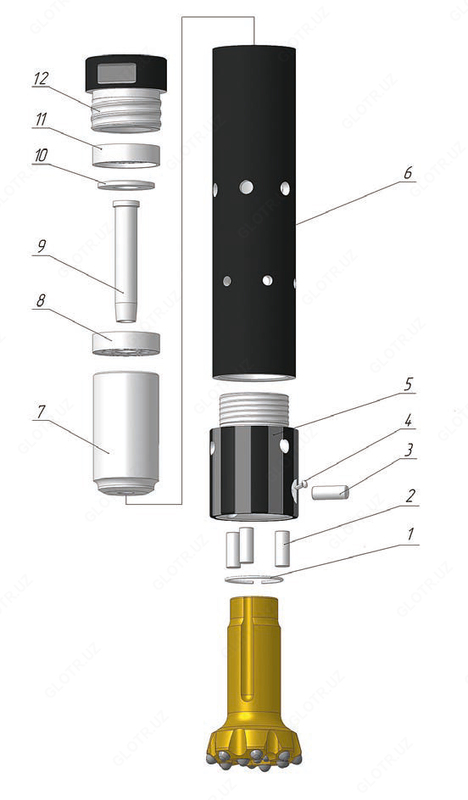 Пневмоударник П-105 ПМР MX 260.00 и коронки буровые - по запросу