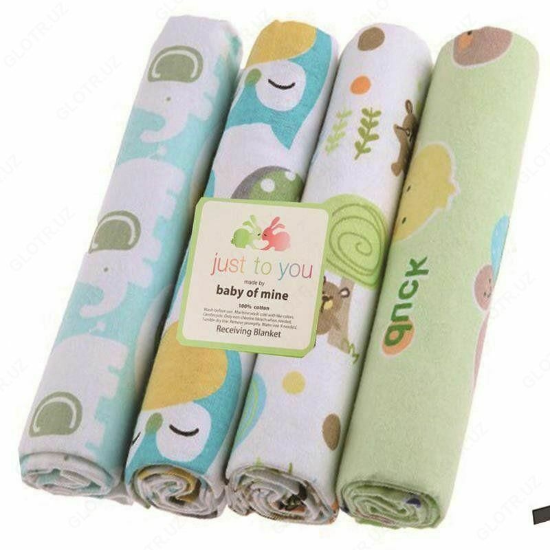 Фланелевые пеленки 4 шт HOUSEEN (1-8) MAMALOVE.UZ