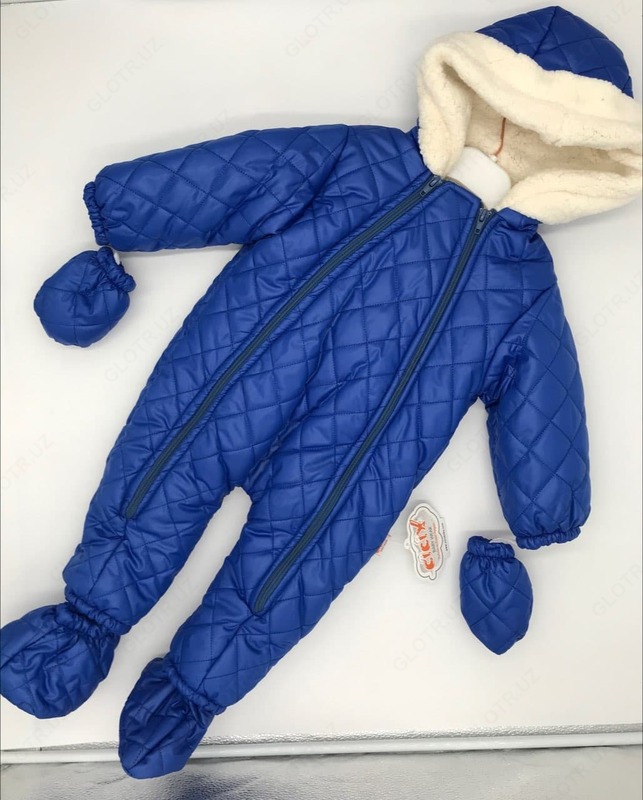 Детский теплый комбинезон с начесом для мальчика