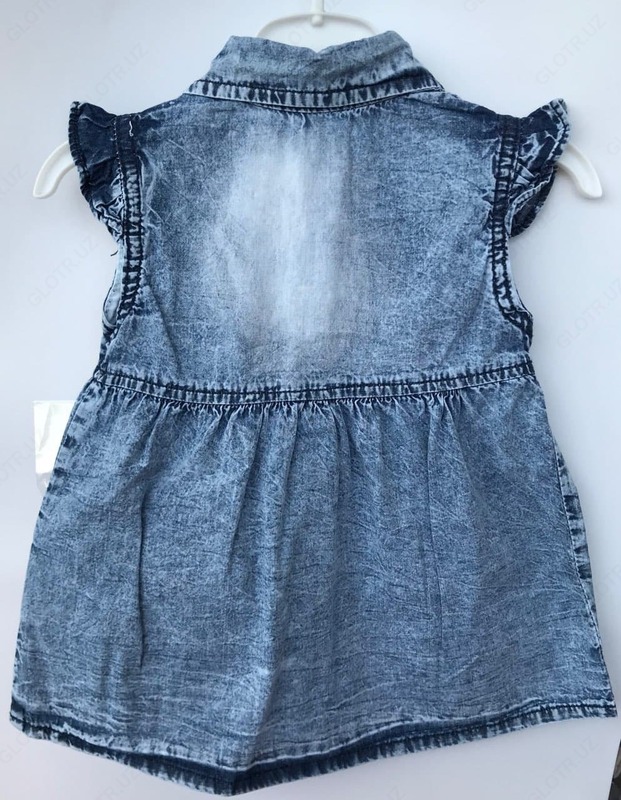  Qizlar uchun denim kiyimi-sarafan - 