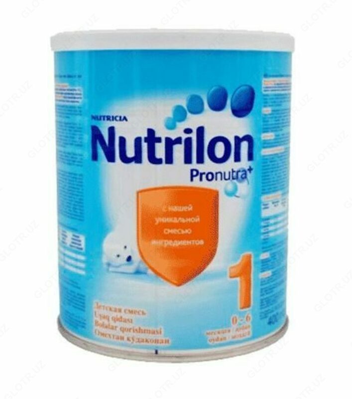 Nutricia Nutrilon 1 Pronutra + 0-6 oylik bolalar aralashmasi  soatiga 400 g