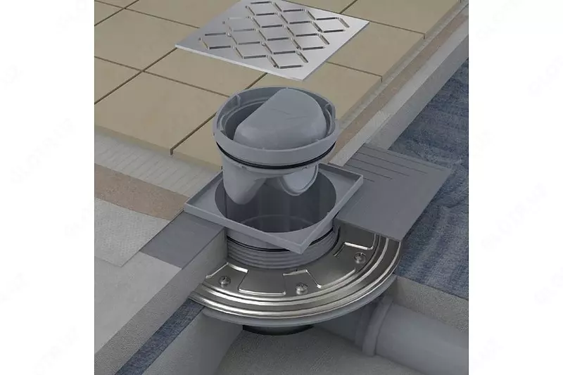 Воронка для балконов и террасы горизонтальная VB 510.1 F Россия - по запросу