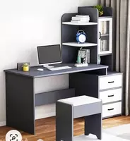 Стол компьютерный – парта – шкаф. Черно-белый