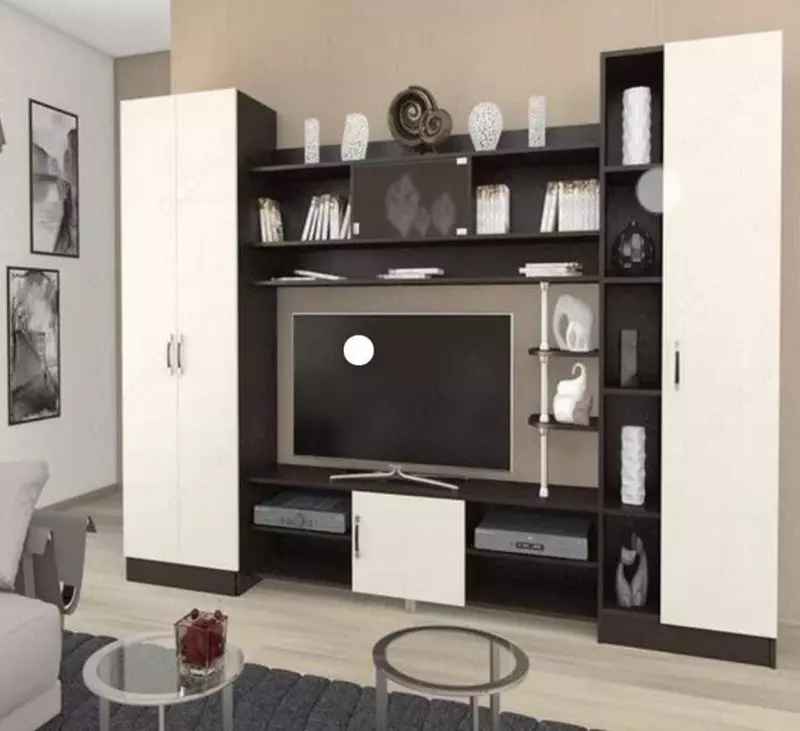 Televizor uchun devor javonlari (TV zonasi) 028-modda