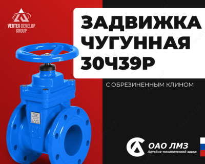 Задвижка чугунная 30ч39р (с обрезиненным клином) (SLG13) - от 574 000 сум / шт.