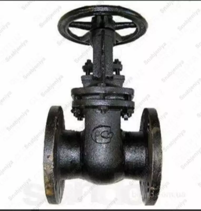 Задвижка чугунная клиновая фланцевая 30ч6бр Ду100 Ру10 - 400 000 сум