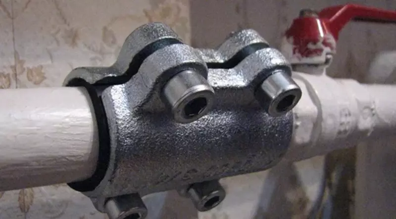   Хомут стальной ремонтный для труб DN50 (57-63)