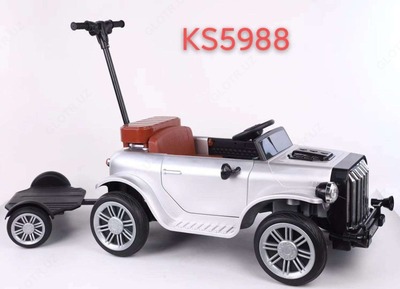 Уникальный Электромобиль RETROCAR + Ручка с пультом управления + Тележка для Ваших детей - 3 289 888.3 сум / шт.