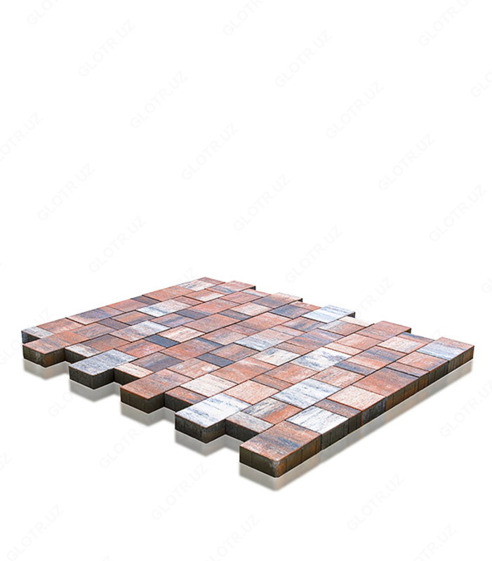 Плитка тротуарная Старый город Ландхаус 80/160/240х160х60 мм Койот color mix (12 9 м.кв.)