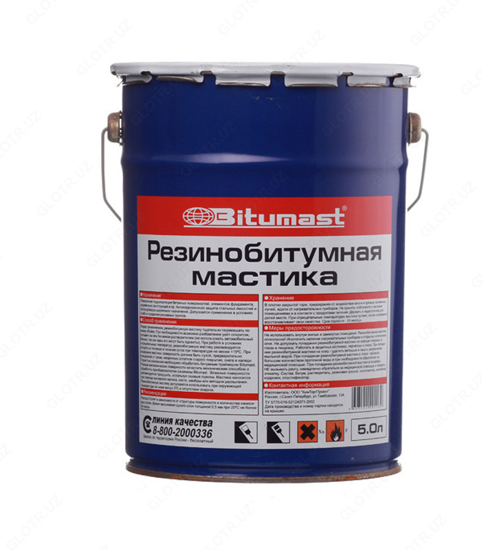 Мастика резинобитумная Bitumast 18 кг/21 5 л