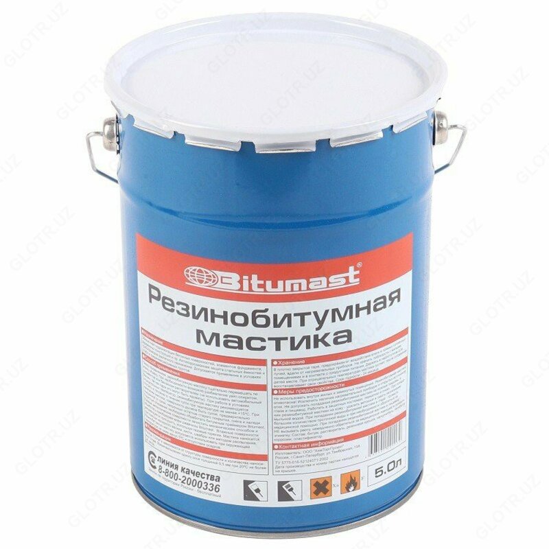  Мастика резинобитумная Bitumast 18 кг/21 5 л - 