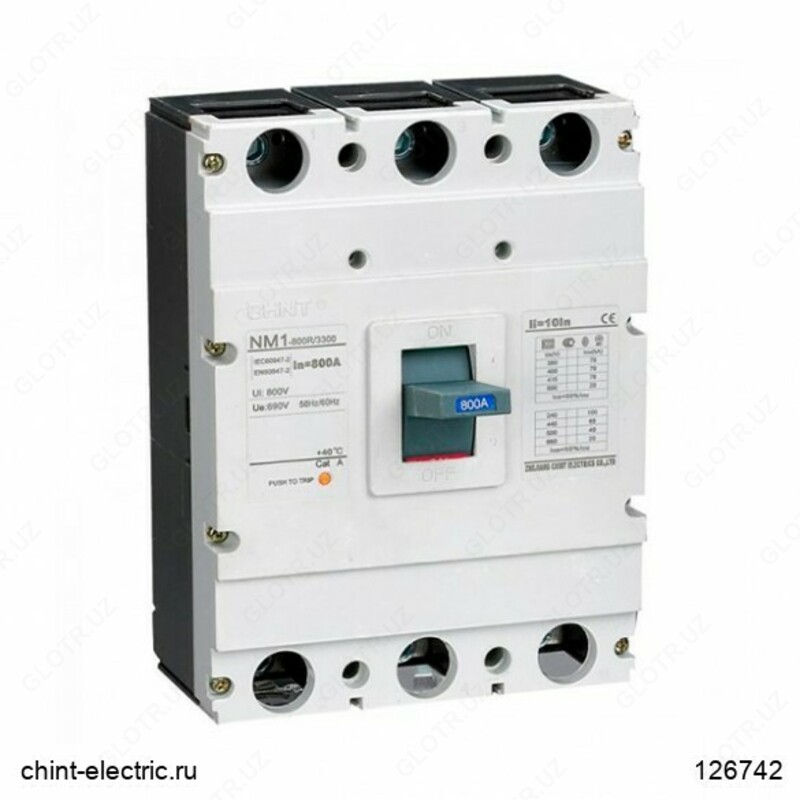 Автоматический выключатель Chint NM1-800H/3Р 700А 60кА