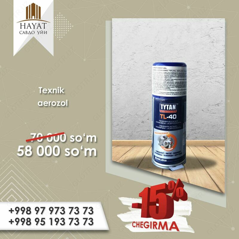 Tytan TL-40 aerozolining texnik moylash materiallari