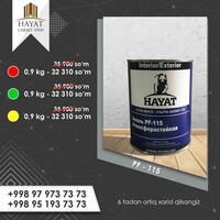  Ob-havoga chidamli emal PF-115 Hayat (0 9 kg / sariq) - 