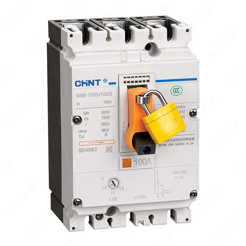 CHINT NM8S-250S 3P 100A 50kA avtomatlari (elektron)