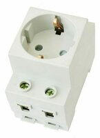 Розетка с/з на дин рейку CHINT AC30-112
