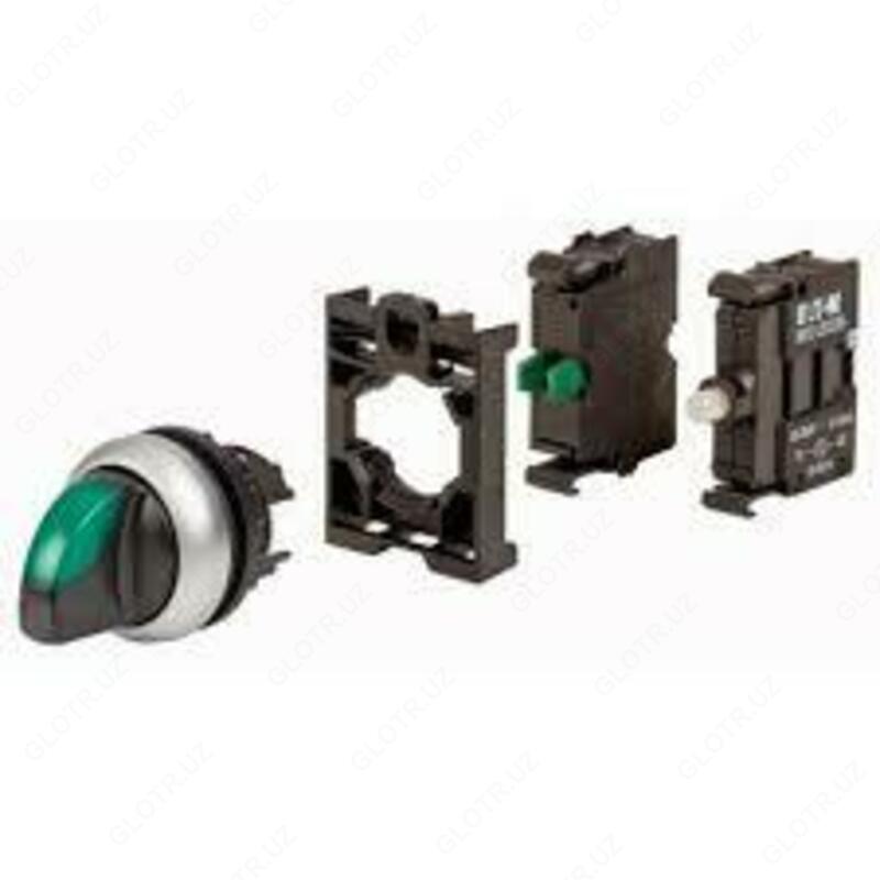  Переключатель EATON M22-WRLK-G/K10/230  зеленый с подсветкой  1НО  230В DC - 